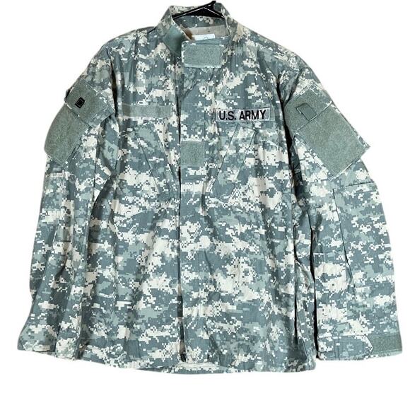 Military Army Combat Mens Coat Green Camouflage Uniform Digicam Medium Regular - Picture 1 of 12